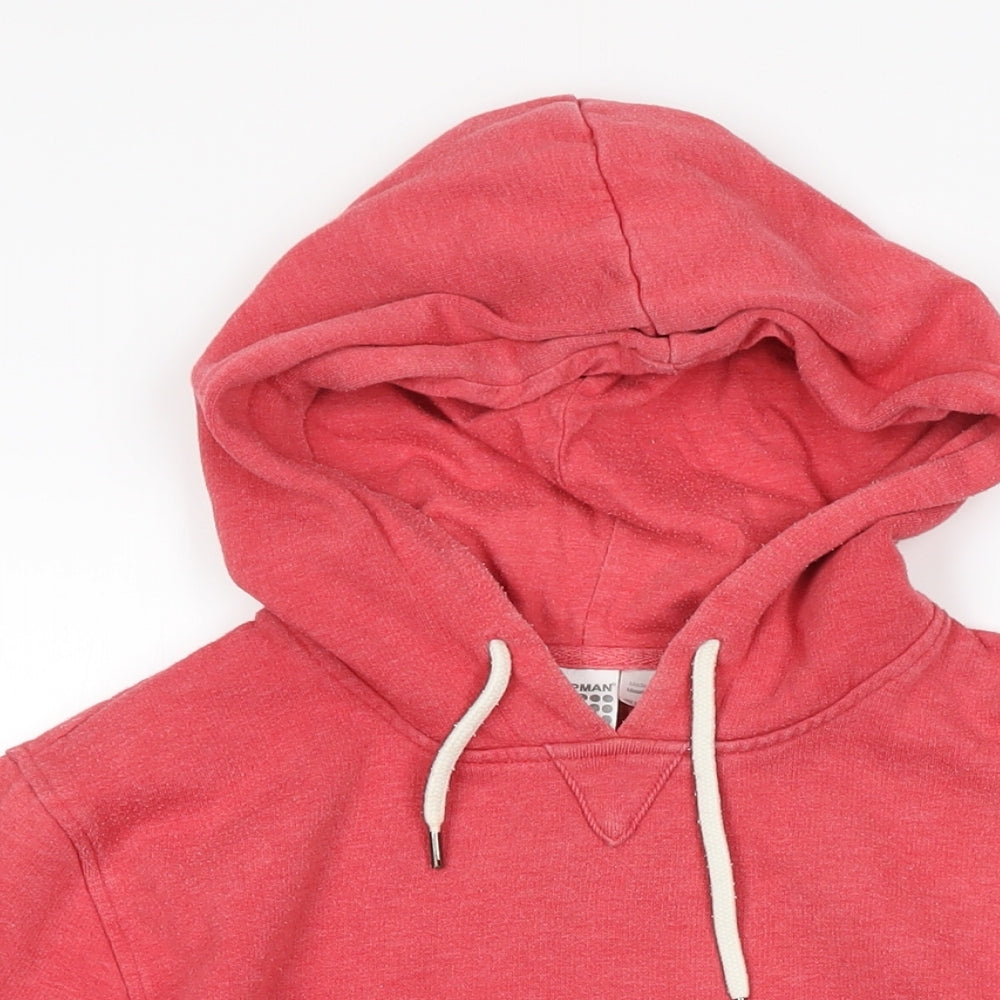 Topman Mens Pink Cotton Pullover Hoodie Size M