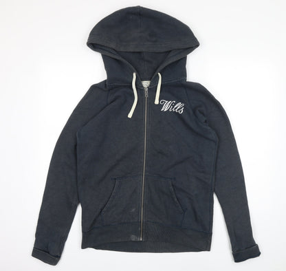 Womens UK Size 14 Jack Wills Blue Full Zip Hoodie