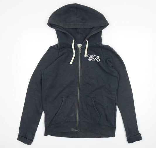 Womens UK Size 14 Jack Wills Blue Full Zip Hoodie