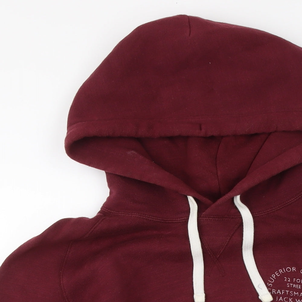 Mens UK Size S Jack Wills Red Pullover Hoodie