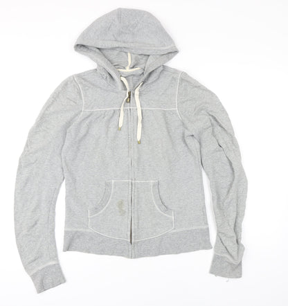 Gap Womens Grey Cotton Full Zip Hoodie Size M Zip