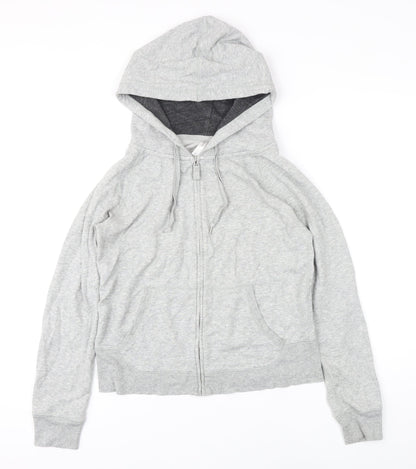 Gap Womens Grey Cotton Full Zip Hoodie Size M Zip