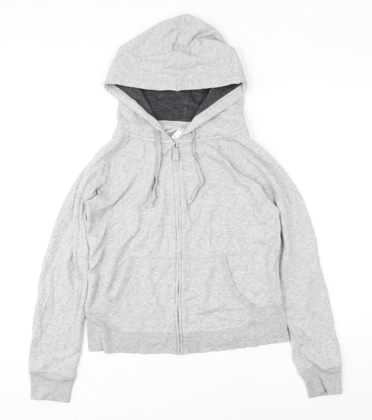 Gap Womens Grey Cotton Full Zip Hoodie Size M Zip