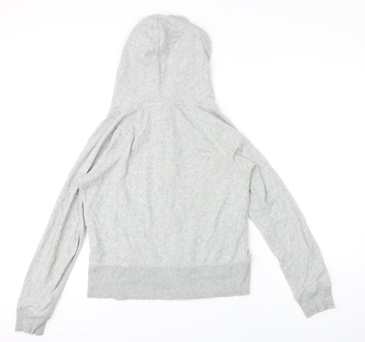 Gap Womens Grey Cotton Full Zip Hoodie Size M Zip