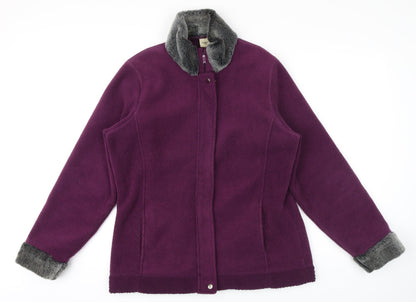 Cotton Traders Womens Purple Jacket Size 14 Zip