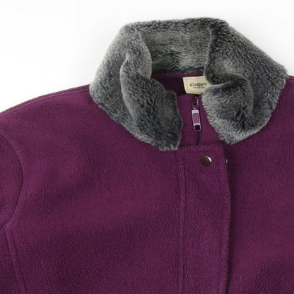 Cotton Traders Womens Purple Jacket Size 14 Zip