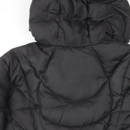 Lands End Womens Black Puffer Jacket Coat Size S Zip