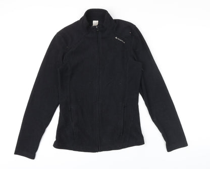 Quechua Womens Black 100% Polyester Pullover Sweatshirt Size M Zip