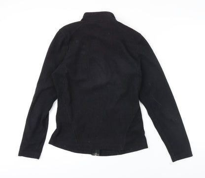 Quechua Womens Black 100% Polyester Pullover Sweatshirt Size M Zip