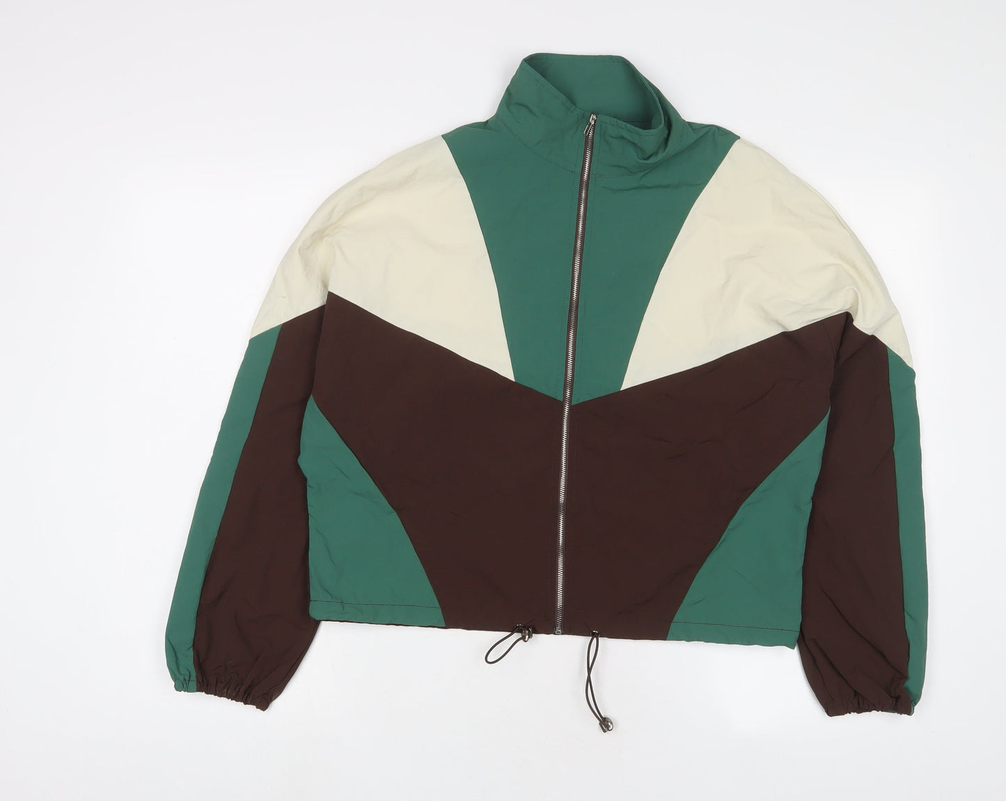 Cider Womens Multicoloured Geometric Polyester Full Zip Sweatshirt Size M Zip