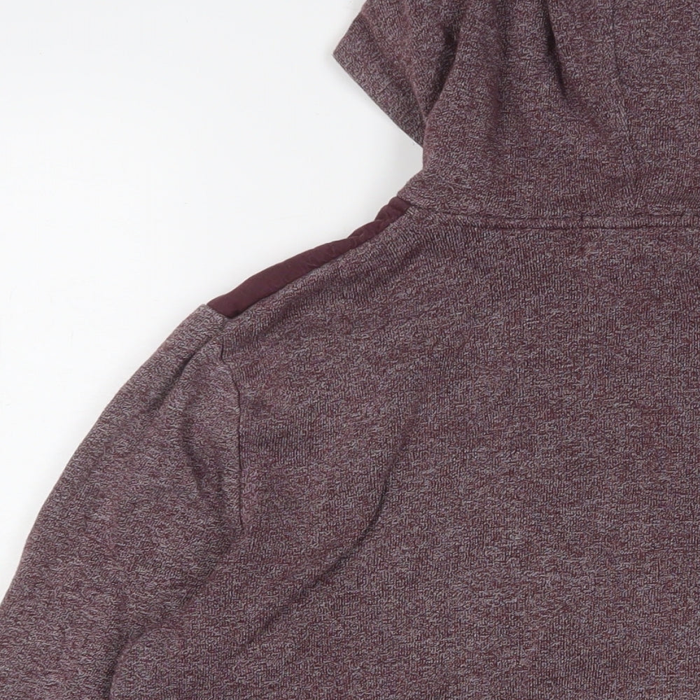 Topman Mens Red Cotton Full Zip Hoodie Size XS