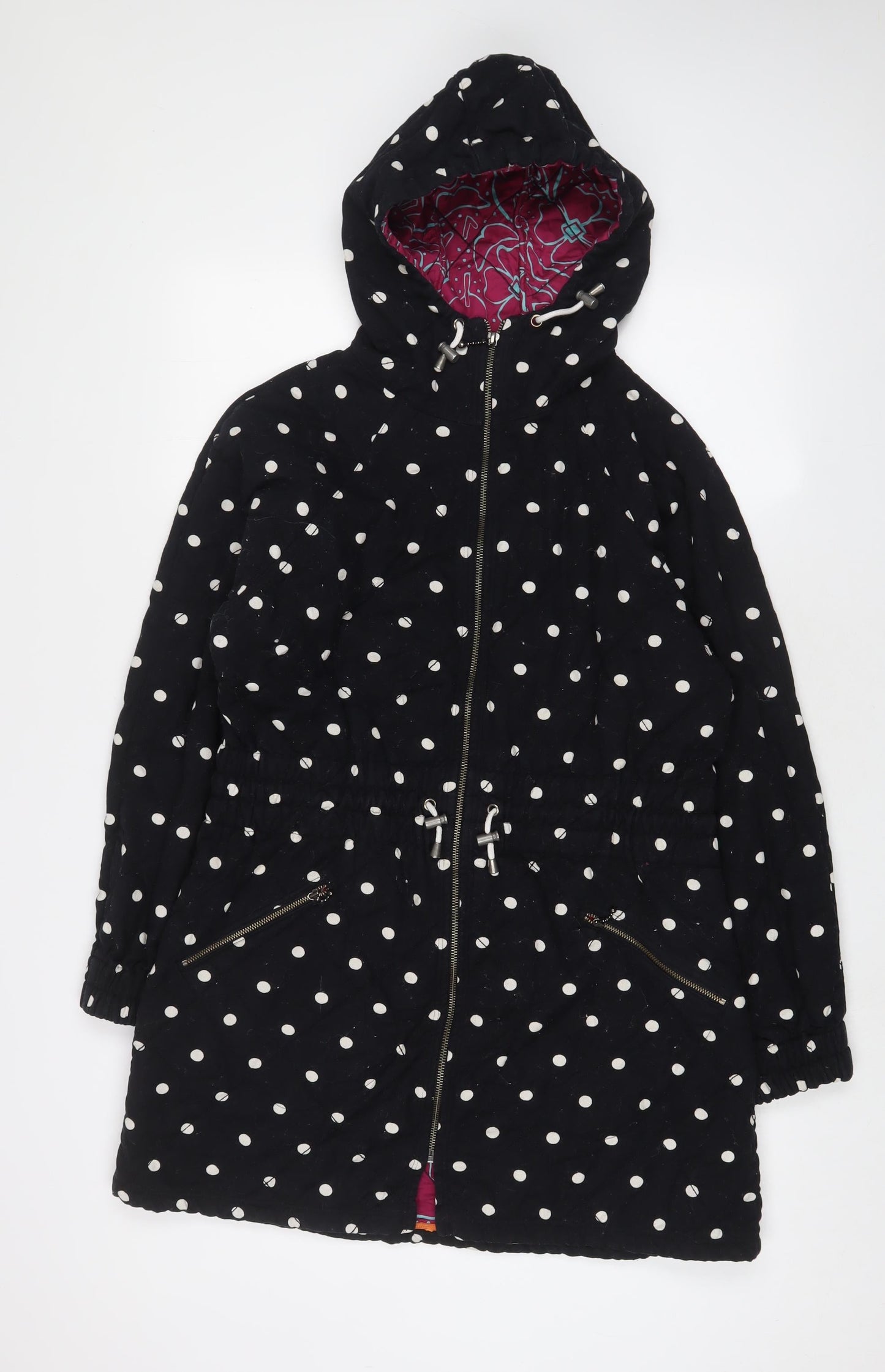 Graham Fiftnee Womens Black Polka Dot Jacket Size S Zip - Zip Pockets