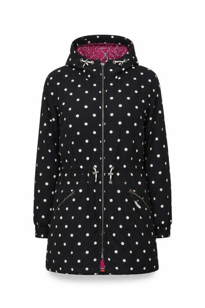 Graham Fiftnee Womens Black Polka Dot Jacket Size S Zip - Zip Pockets