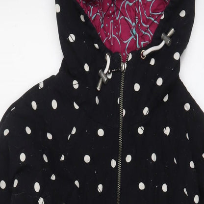 Graham Fiftnee Womens Black Polka Dot Jacket Size S Zip - Zip Pockets