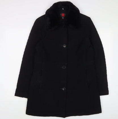 Womens UK Size M Gallery Black Overcoat