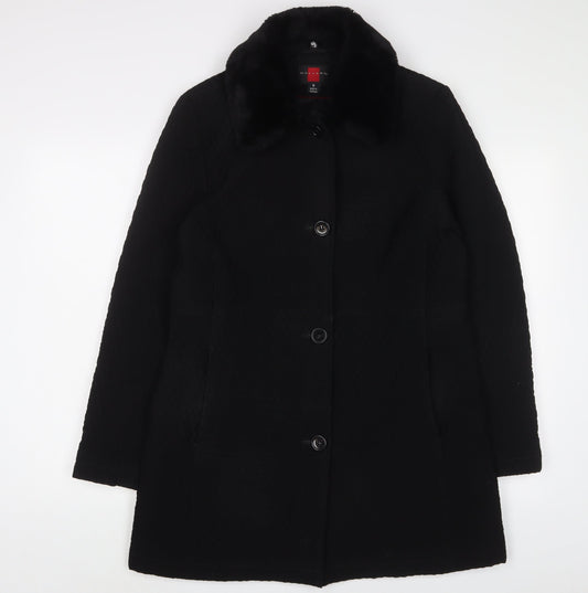 Womens UK Size M Gallery Black Overcoat