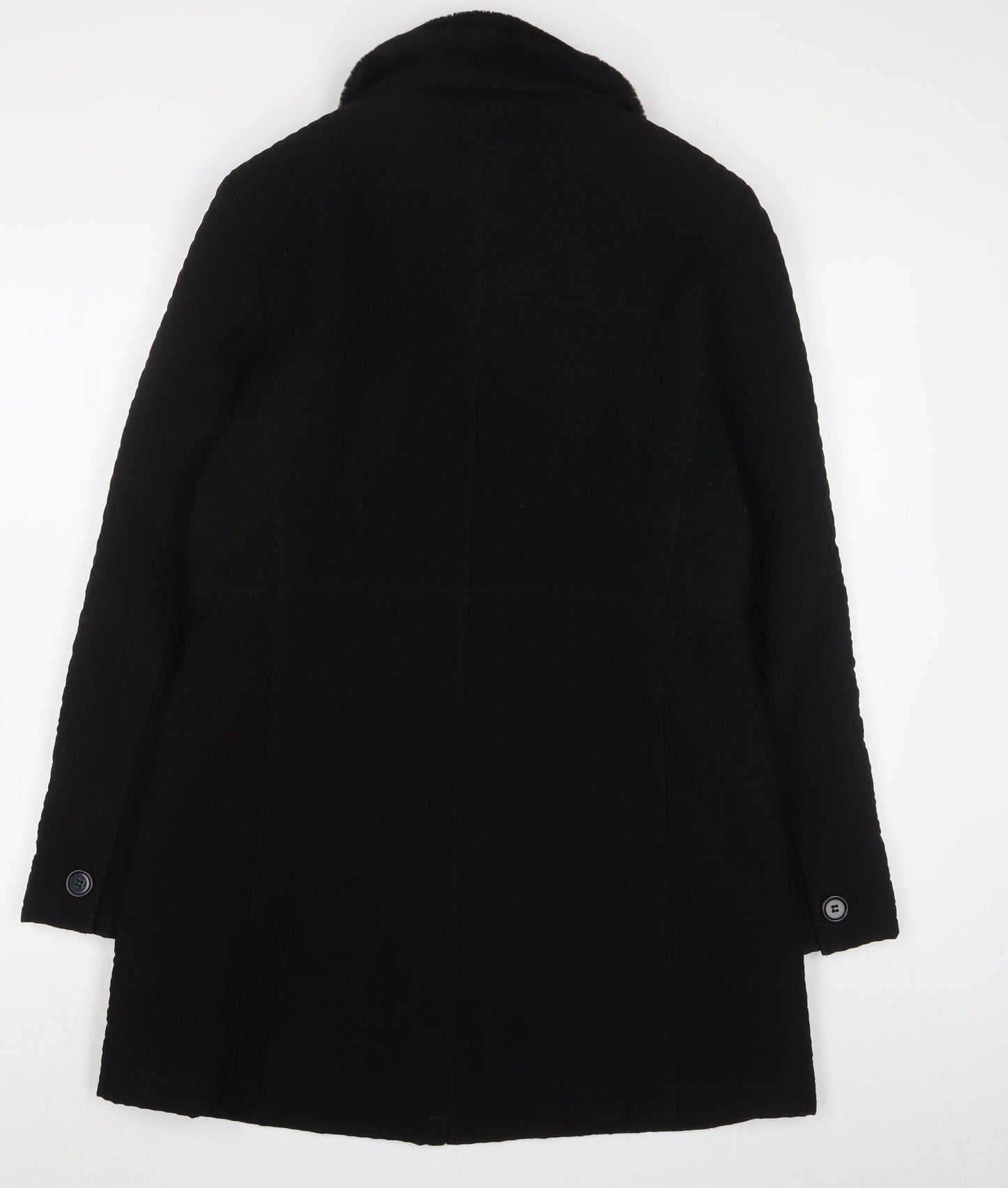 Womens UK Size M Gallery Black Overcoat
