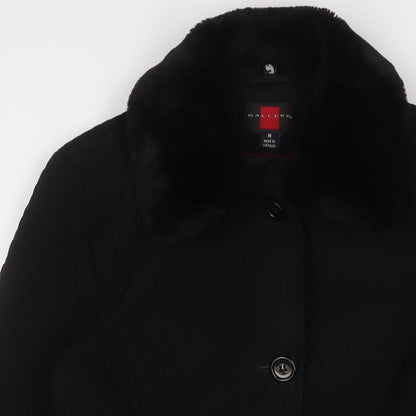Womens UK Size M Gallery Black Overcoat