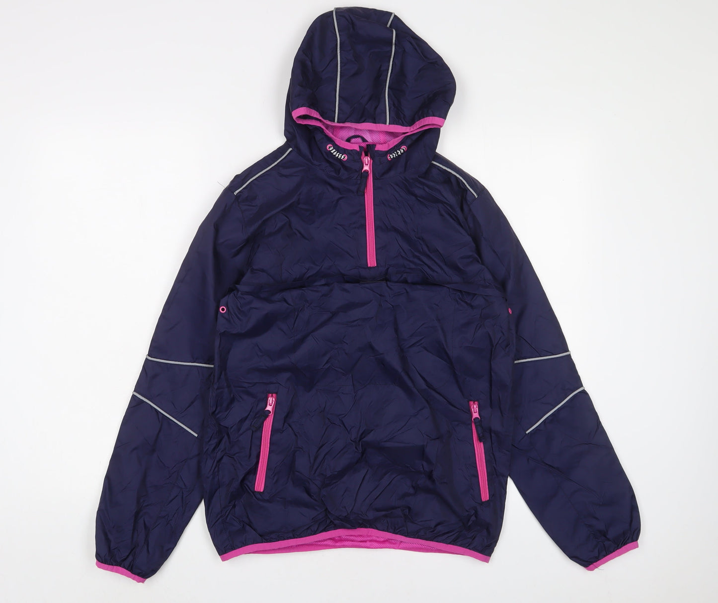 Marks and Spencer Girls Blue Jacket Size 13-14 Years Zip - Zip Pockets