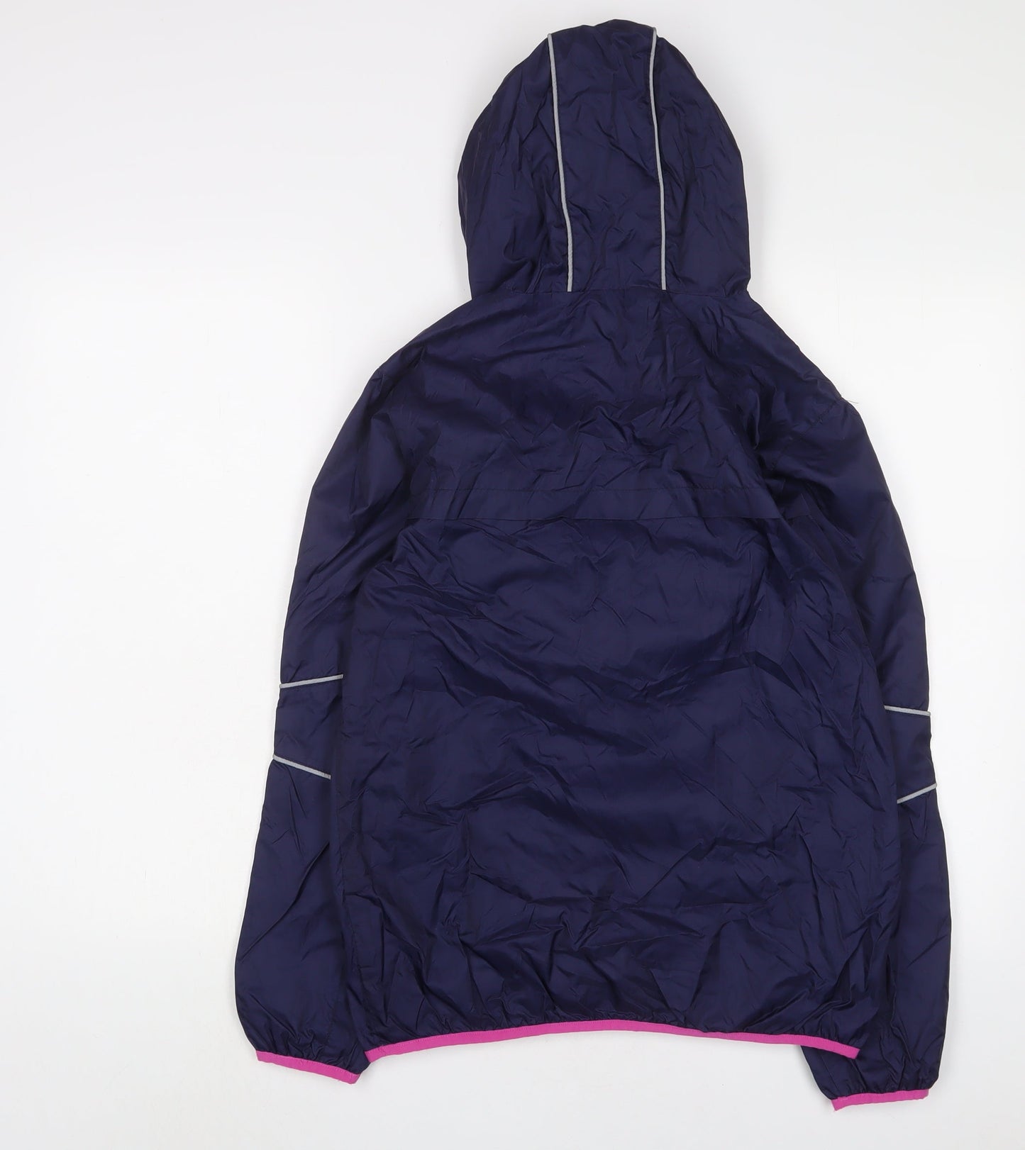 Marks and Spencer Girls Blue Jacket Size 13-14 Years Zip - Zip Pockets