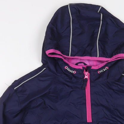 Marks and Spencer Girls Blue Jacket Size 13-14 Years Zip - Zip Pockets