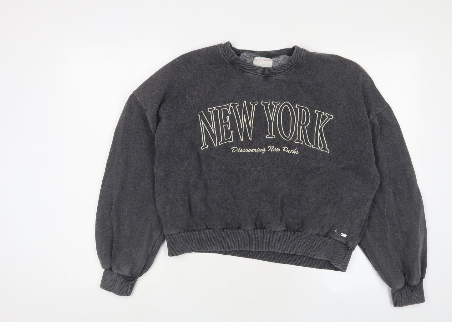 Womens UK Size M Pull&Bear Grey Pullover Sweatshirt