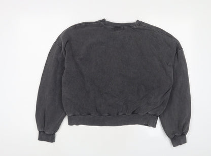 Womens UK Size M Pull&Bear Grey Pullover Sweatshirt