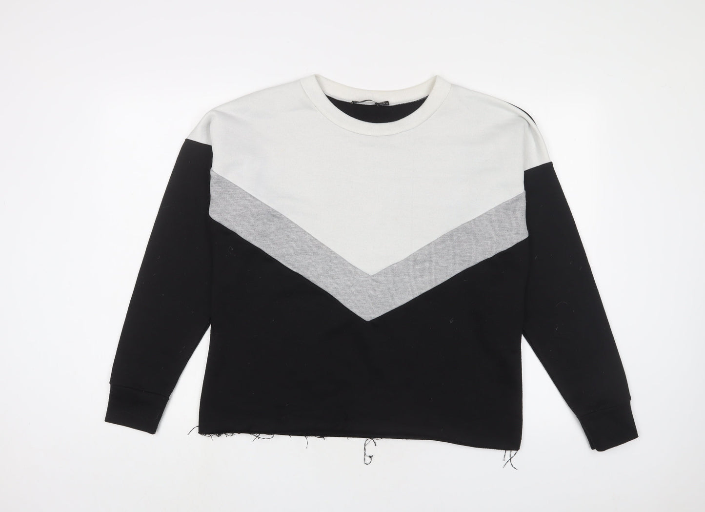 Womens UK Size 10 Boohoo Black Pullover Sweatshirt