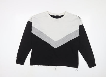 Womens UK Size 10 Boohoo Black Pullover Sweatshirt