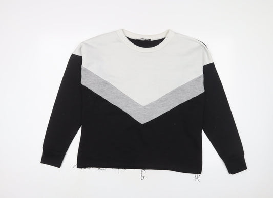 Womens UK Size 10 Boohoo Black Pullover Sweatshirt
