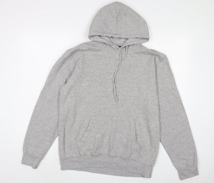 Nasty Gal Womens Grey Cotton Pullover Hoodie Size S Pullover