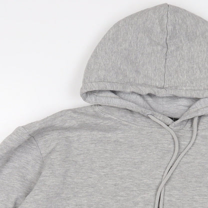 Nasty Gal Womens Grey Cotton Pullover Hoodie Size S Pullover
