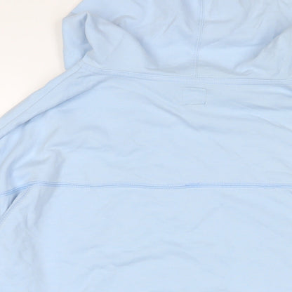 Dash Womens Blue Cotton Pullover Hoodie Size M Pullover - Embroidered