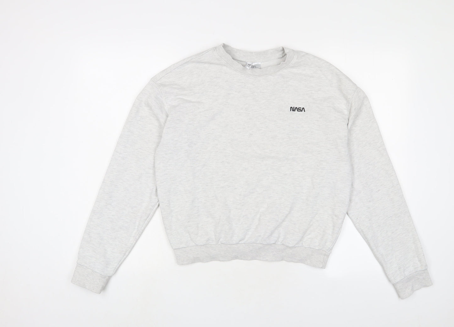 H&M Womens Grey Cotton Pullover Sweatshirt Size M Pullover - NASA