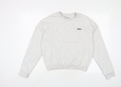 H&M Womens Grey Cotton Pullover Sweatshirt Size M Pullover - NASA
