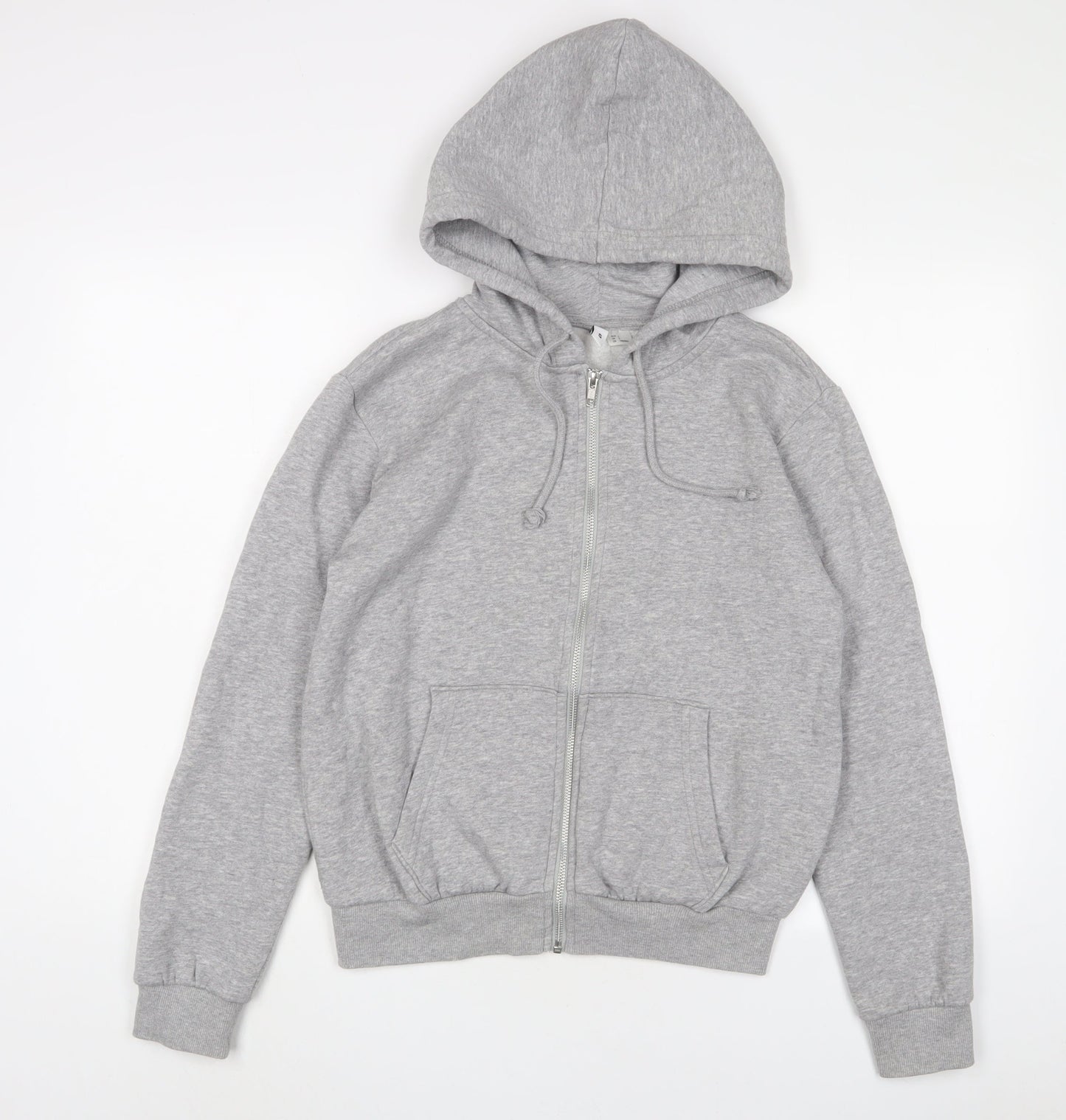 Womens UK Size S H&M Grey Full Zip Hoodie