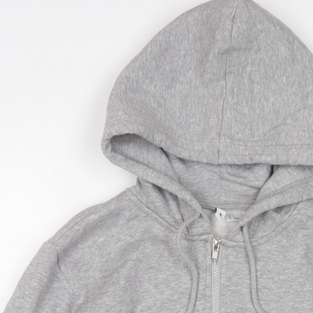 Womens UK Size S H&M Grey Full Zip Hoodie
