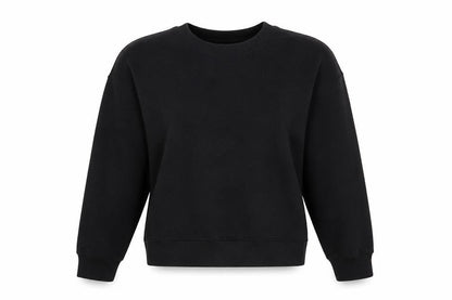 Zara Womens Black Cotton Pullover Sweatshirt Size S Pullover