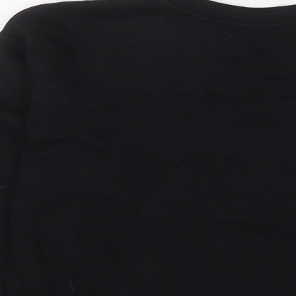 Zara Womens Black Cotton Pullover Sweatshirt Size S Pullover