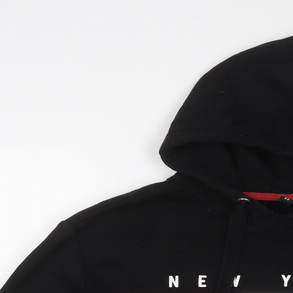 H&M Womens Black Cotton Pullover Hoodie Size S Pullover - New York