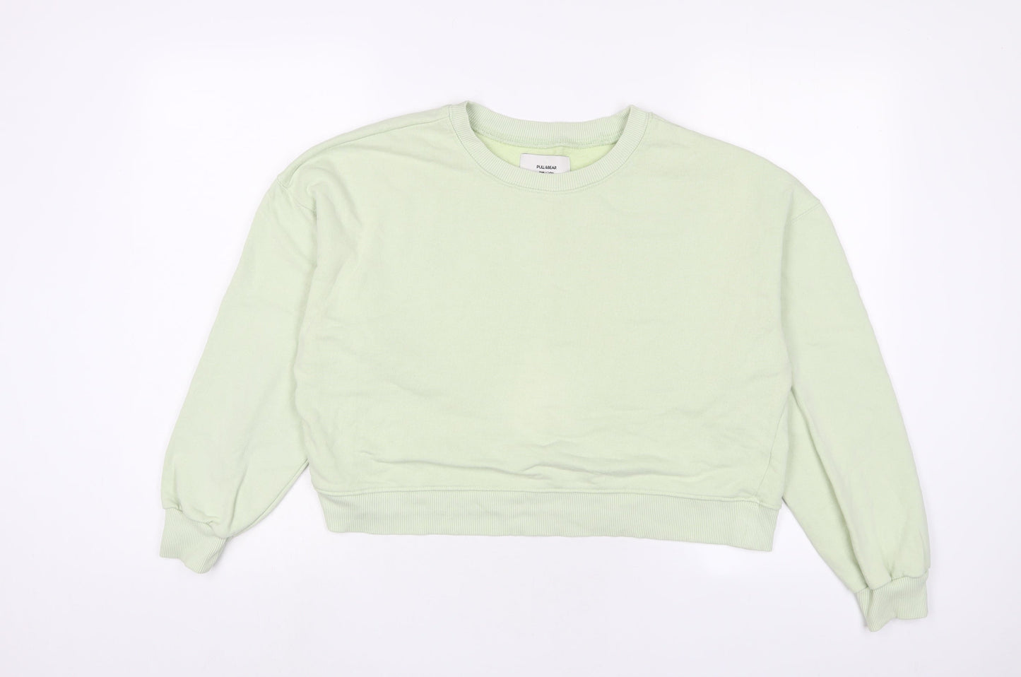 Womens UK Size L Pull&Bear Green Pullover Sweatshirt