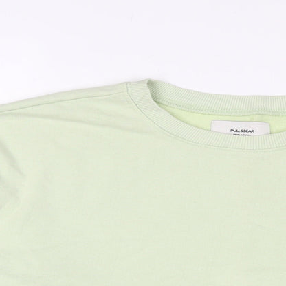 Womens UK Size L Pull&Bear Green Pullover Sweatshirt
