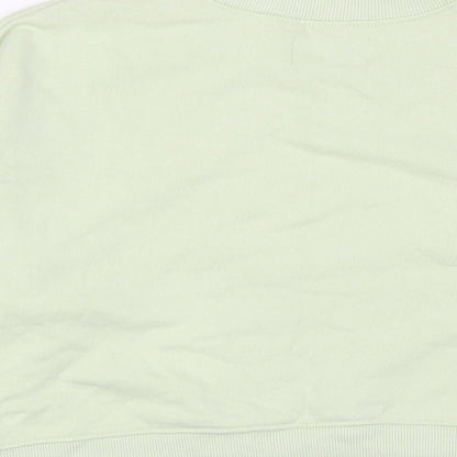 Womens UK Size L Pull&Bear Green Pullover Sweatshirt
