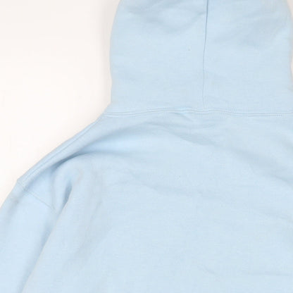 Cyprus Womens Blue Cotton Pullover Hoodie Size S Pullover - Embroidered