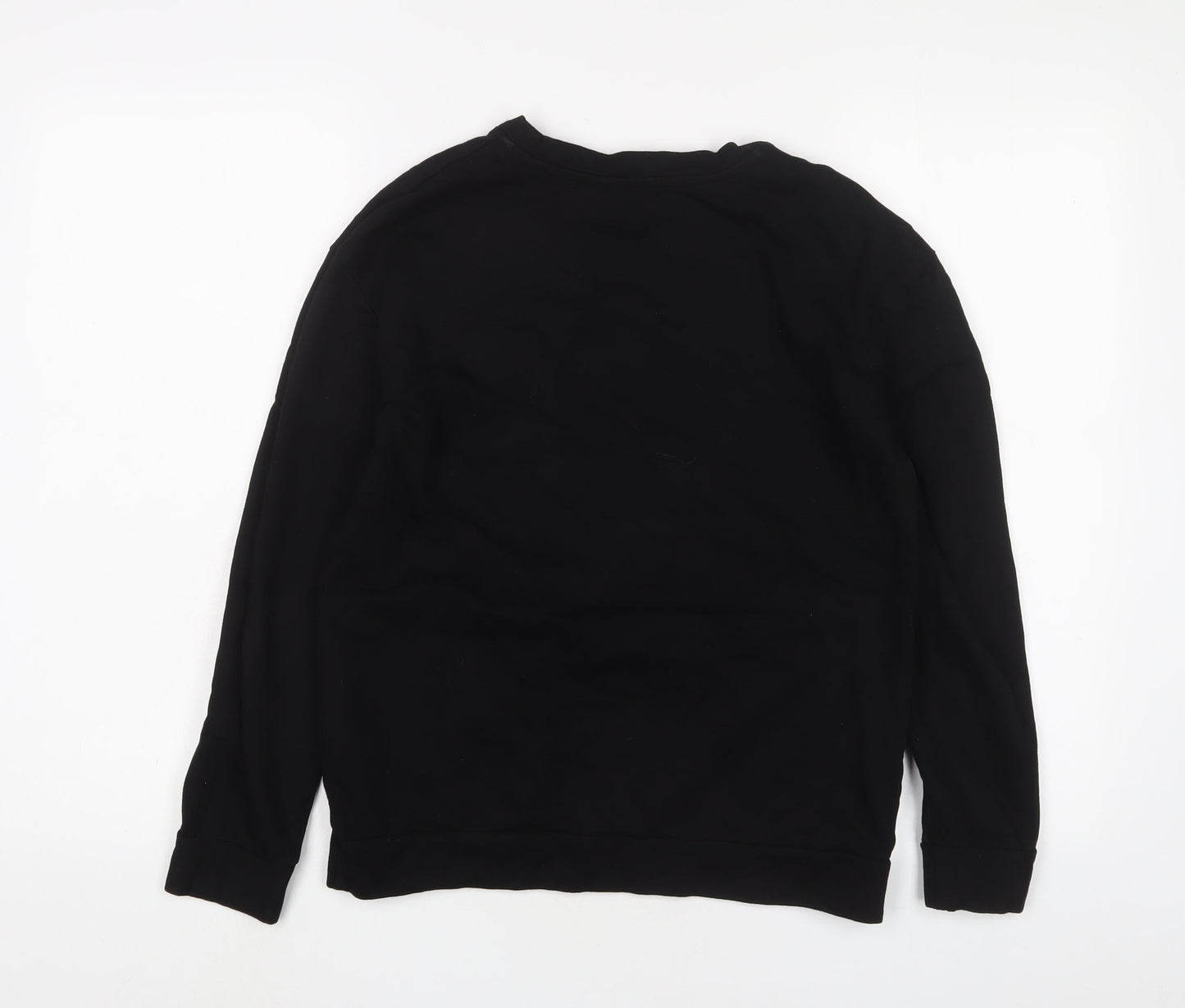 Dorothy Perkins Womens Black Cotton Pullover Sweatshirt Size 8 Pullover
