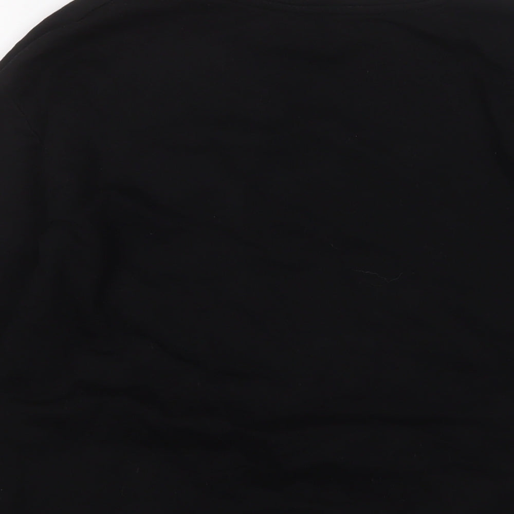 Dorothy Perkins Womens Black Cotton Pullover Sweatshirt Size 8 Pullover