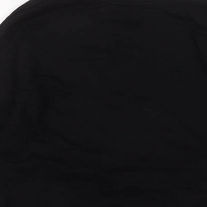Dorothy Perkins Womens Black Cotton Pullover Sweatshirt Size 8 Pullover