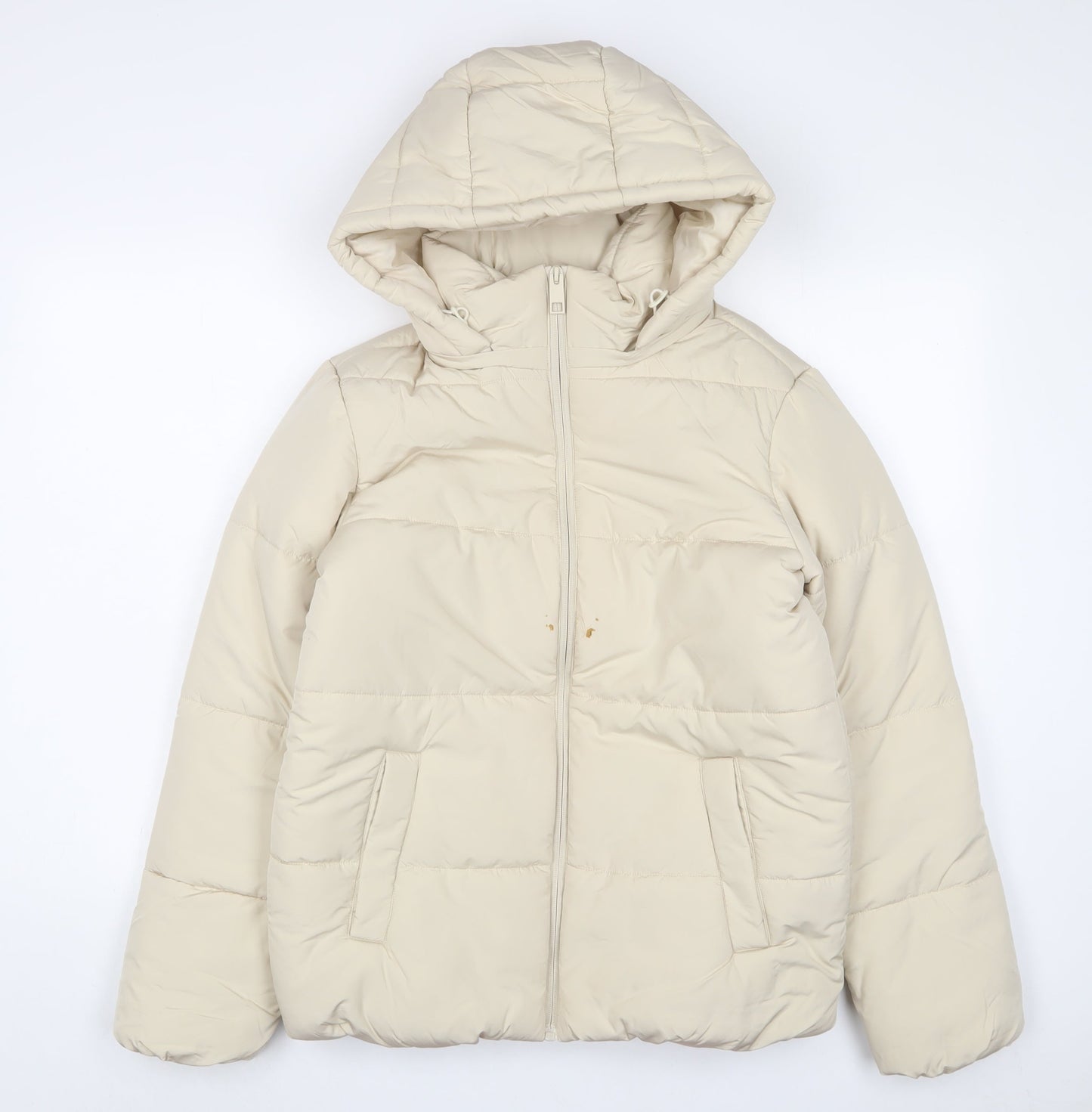 Womens UK Size 10 Marks and Spencer Beige Quilted Coat