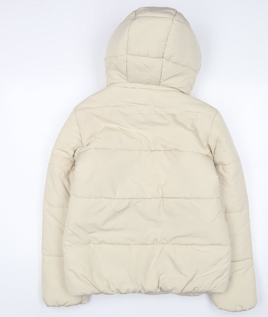 Womens UK Size 10 Marks and Spencer Beige Quilted Coat
