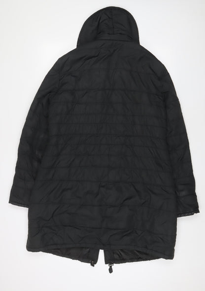 Principles Womens Black Quilted Coat Size 14 Zip